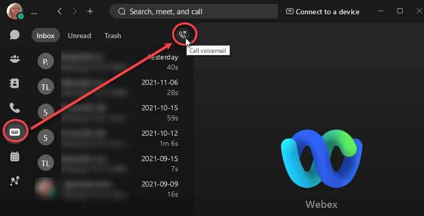 Call voicemail system
