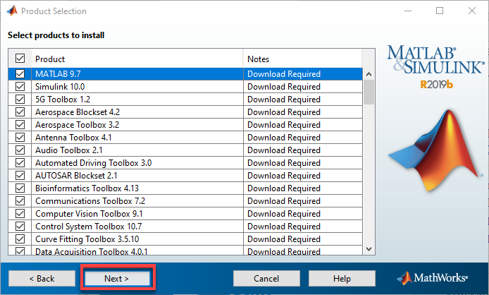 check all boxes to install all components