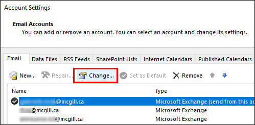 Change account