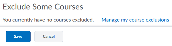 exclude courses