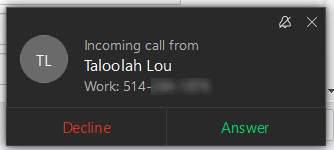 Incoming call