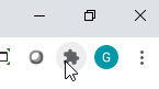 Chrome Extensions button