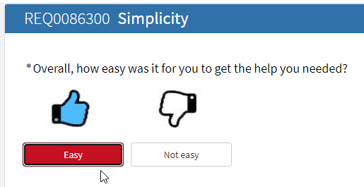 survey question - how easy was it to get support