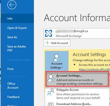 Click Account Settings