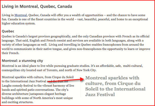 Example of pull-quote