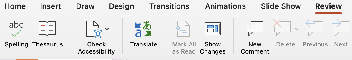 Ribbon displaying Check Accessibility button