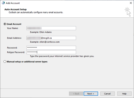 Enter Username and Password